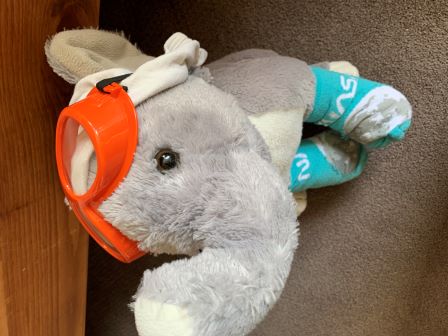Billy in his swimming outfit