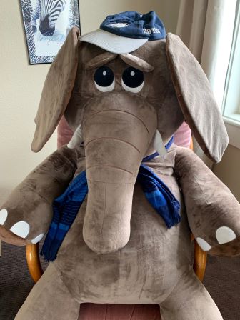 Gigantor with his Hoyas Cap!