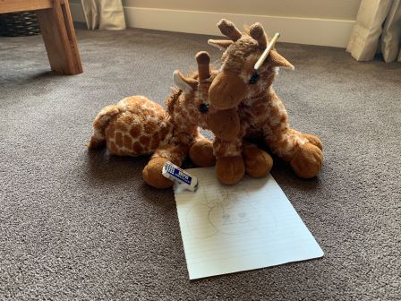 The Giraffies drawing together