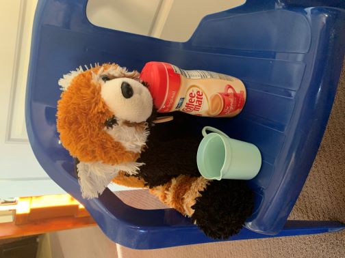 Hamlet Having his morning coffee!