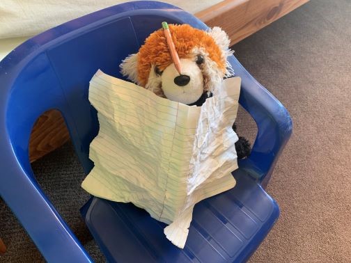 Hamlet doing a sudoku puzzle